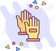 mano guantes estilo libre icono vector