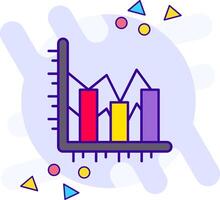 Bar chart freestyle Icon vector