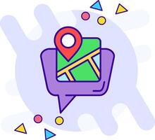 Map location freestyle Icon vector