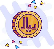 riyal estilo libre icono vector