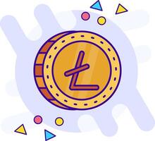 litecoin estilo libre icono vector