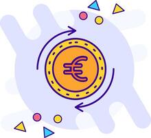 euro estilo libre icono vector