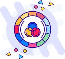 Color wheel freestyle Icon vector