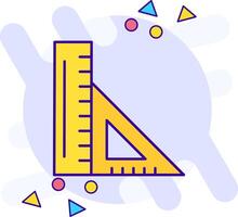 Ruler freestyle Icon vector