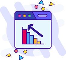 Bar chart freestyle Icon vector