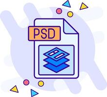 Psd file format freestyle Icon vector