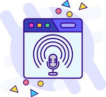 podcast estilo libre icono vector