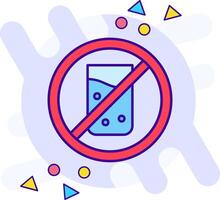 No bebida estilo libre icono vector