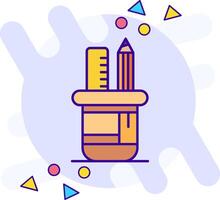 Pencil holder freestyle Icon vector