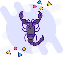 escorpión estilo libre icono vector
