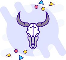Bull skull freestyle Icon vector