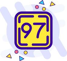 Ninety Seven freestyle Icon vector