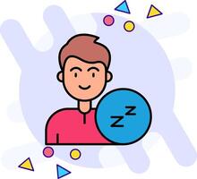 dormir estilo libre icono vector