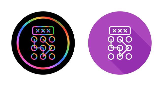 icono de vector de bloqueo de patrón