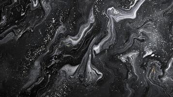 AI generated black chalkboard background with marbled texture photo