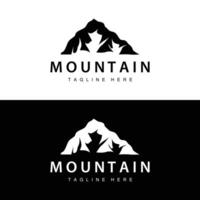 montaña logo sencillo diseño aventuras modelo silueta paisaje sencillo moderno estilo marca producto negocio vector