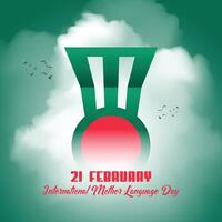 internacional madre idioma día creativo anuncios 21 febrero madre idioma día de Bangladesh vector