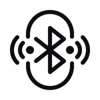 Bluetooth Icon - Wireless Connectivity Symbol vector