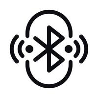 Bluetooth Icon - Wireless Connectivity Symbol vector