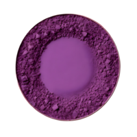 AI generated Purple eye shadow powder arranged into a crescent moon shape isolated png