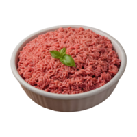 AI generated Prepared raw ground beef for cooking isolated png