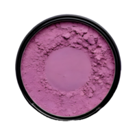 AI generated Purple eye shadow powder arranged into a crescent moon shape isolated png