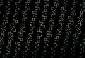 Dark Green, Yellow vector backdrop with lines, rectangles.