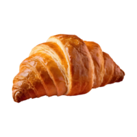 ai genererad croissant på transparent bakgrund isolerat png