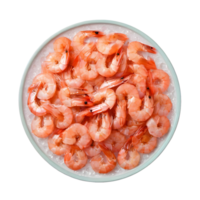 AI generated Transparent background raw shrimp isolated png