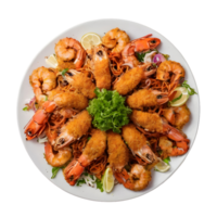 AI generated Crispy seafood dish isolated png