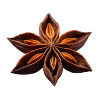 AI generated Closeup of star anise on transparent background isolated png