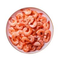 AI generated Transparent background raw shrimp isolated png