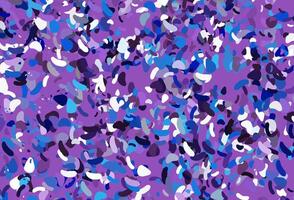 Light Pink, Blue vector pattern with chaotic shapes.