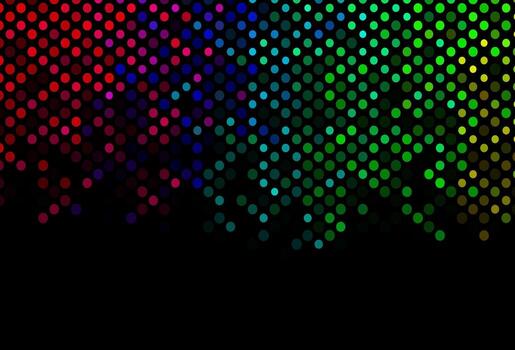 Dark Multicolor, Rainbow vector texture with disks.