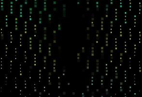 Dark Green, Yellow vector backdrop with circles, squares.