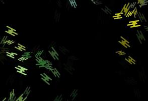 Dark Green, Yellow vector background with straight lines.