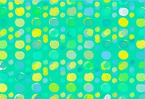 Light Green, Yellow vector background with bent lines.