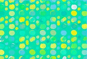 Light Green, Yellow vector background with bent lines.