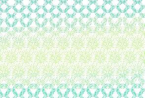 Light green, yellow vector background with bubbles.