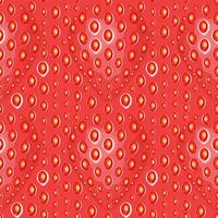 Vector seamless strawberry texture. Red pattern with berry and seeds. Close-up of strawberry. Design concept for fresh farm food label, package, wrapping.