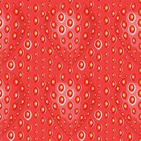 Vector seamless strawberry texture. Red pattern with berry and seeds. Close-up of strawberry. Design concept for fresh farm food label, package, wrapping.