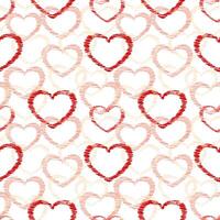 Cute red hearts seamless texture pattern. vector