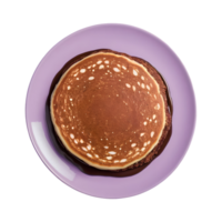 AI generated Close up photograph of chocolate pancakes on a transparent background isolated png