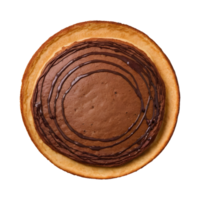 AI generated Close up photograph of chocolate pancakes on a transparent background isolated png