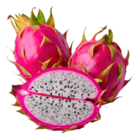 ai gegenereerd draak fruit besnoeiing in voor de helft geïsoleerd png