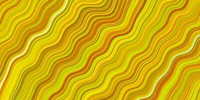 Dark Yellow vector background with wry lines.