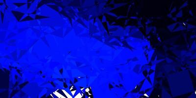 Dark BLUE vector texture with random triangles.