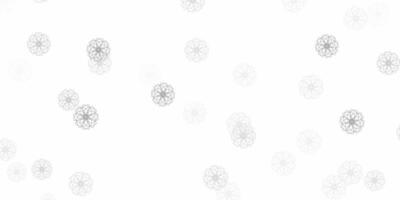 Light gray vector natural artwork with flowers.