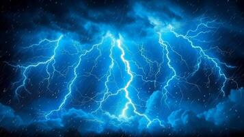 AI generated Lightning Storm With Clouds in the Sky photo