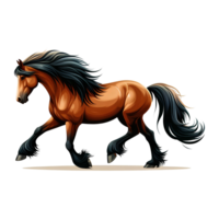 AI generated Horse in transparent background png